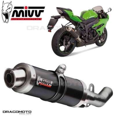 Mivv 排気マフラー Suono ブラック ステンレス鋼 Kawasaki Zx-6