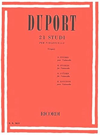 MGB 21 STUDI PER VIOLONCELLO DUPORT JEAN LOUIS