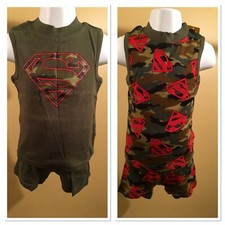 Superman 4pc sleeveless tee and short pajama sets size 4