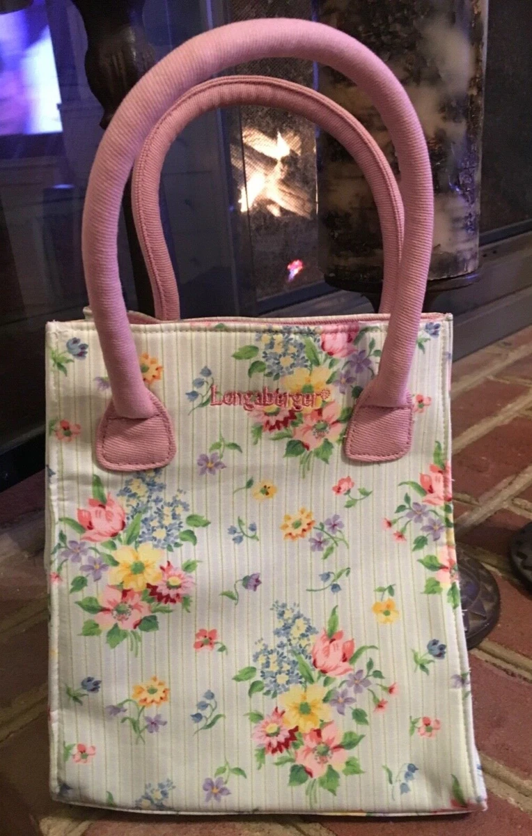 Longaberger Basket FLORAL TINY TOTE LUNCH BAG NEW