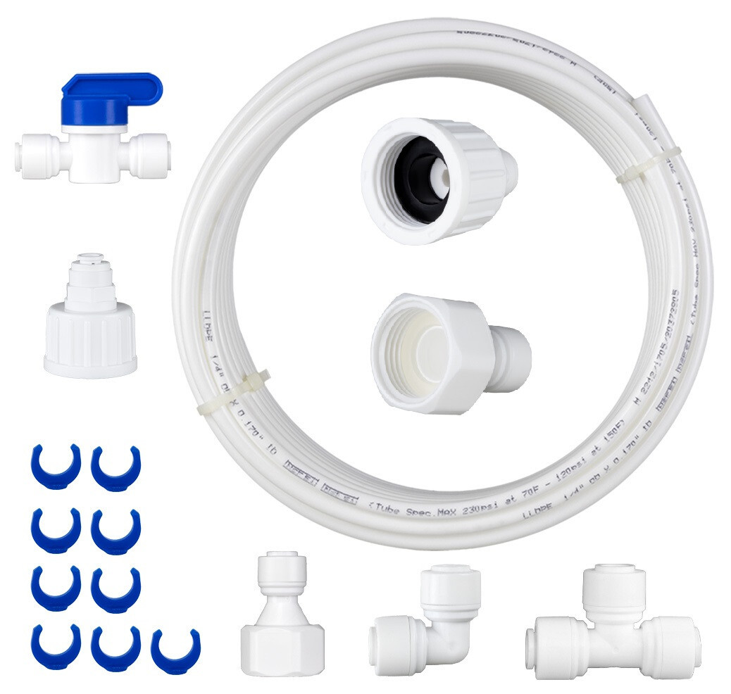 10 M Wasserversorgungsrohr Rohr und Kühlschrank Stecker Kit für europäischen Stil Doppel