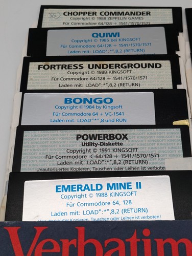Dyskietki 5,25" Commodore C64/C128 kolekcja do wyboru z oryginalnymi grami - Zdjęcie 12 z 51