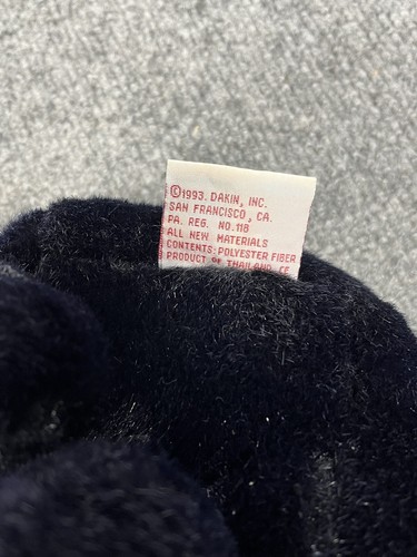 Dakin Navy Blue Bear Sitting 7" Plush Vintage Stuffed Animal - 第 6/6 張圖片