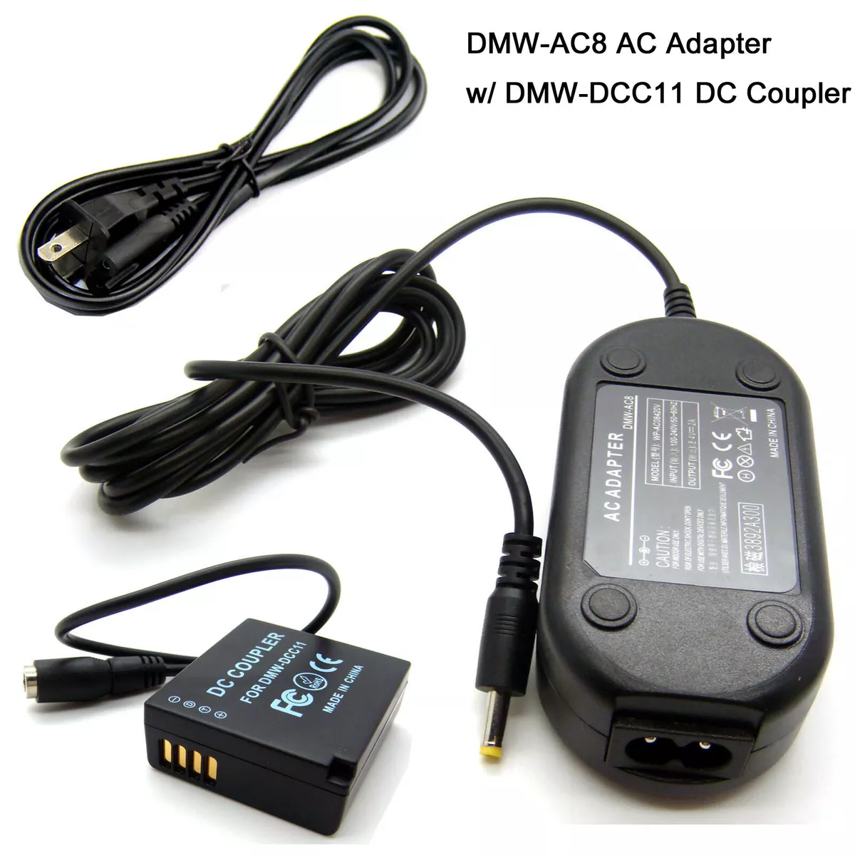 AC Adapter Power Supply For Panasonic Lumix DC-GX9 DC-TZ90 DC-TZ95