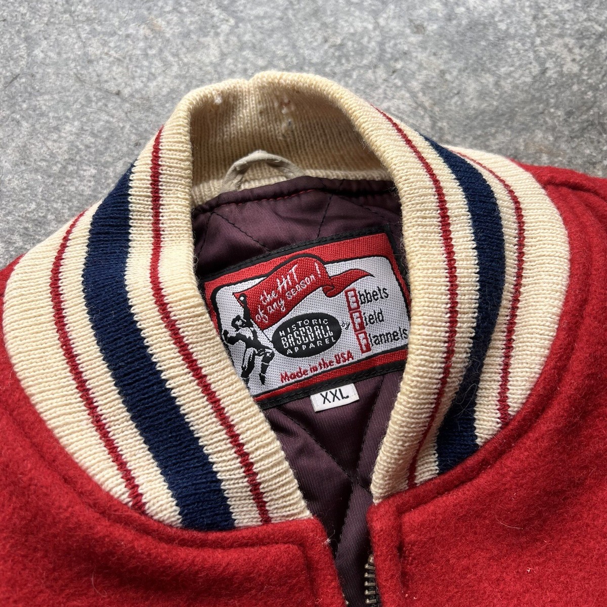 Vintage Ebbets Field Flannels Hollywood Stars Wool Varsity Jacket