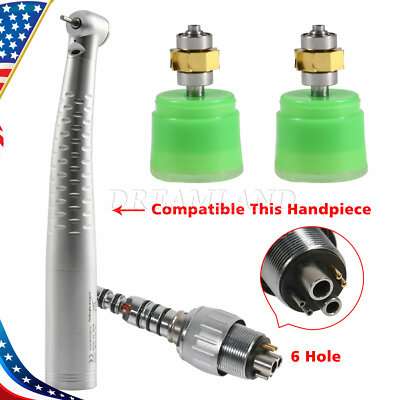 Dental High Speed Turbine Fiber Optic Handpiece 6Hole Coupler Fit KaV /Rotor