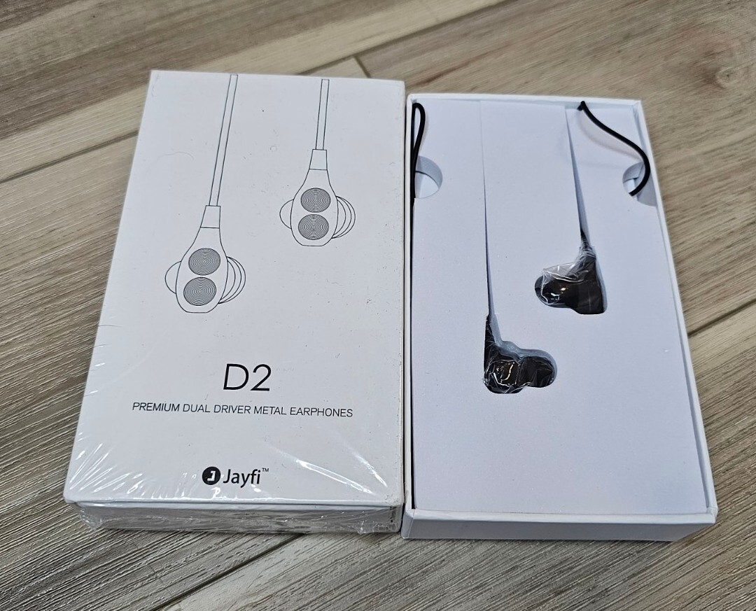 NEW JAYFI D2 DUAL DRIVER EAR BUDS, Stereo Bass Noise