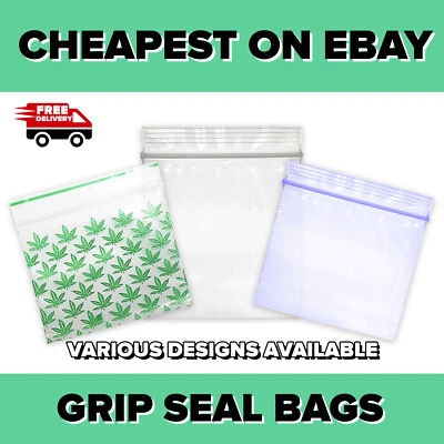Grip Seal Zip Lock Bags 1000 Pack – Clear, Coloured & Printed – Bulk UK Stock