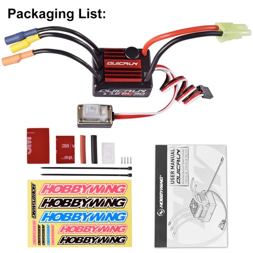 Hobbywing QuicRun 16BL30 30A ESC 6V BEC for 1/18 1/16 RC Car Buggy Monster Truck - Picture 8 of 10