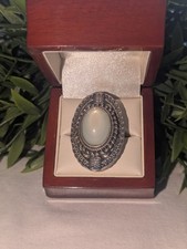 Silver Plated Bohemian Style Vintage Intricate Design Ring Sise 19mm Diameter.