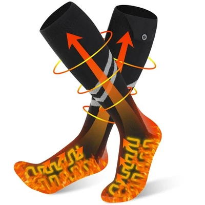 Ferdiiz Rechargeable Heated Socks Electric Foot Warmer 6000mAh Black&Grey