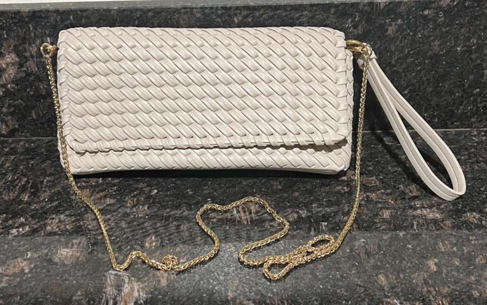 ZARA Original - Elongated Clutch Braided Detail "Ecru" Crossbody Luxury Bag 2025 - Image 2 of 4