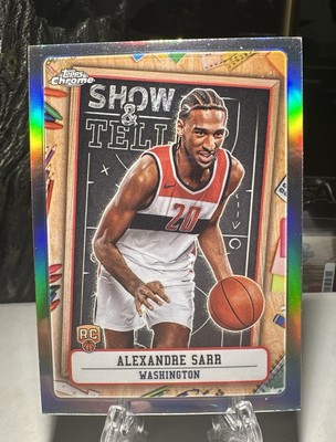 2024-25 Topps Chrome Show & Tell Insert Alexandre Sarr Refractor 