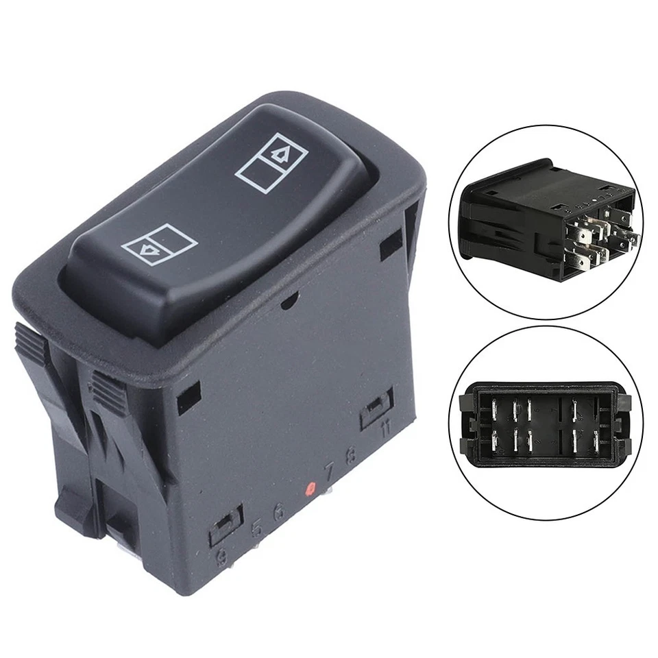 Interruptor basculante de ventana de puerta eléctrica de alta resistencia 1MR4341AM15 para camiones Mack CH/CX/CV Foto 3 de 4