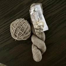 1.3 hanks Cascade Yarns Llamerino yarn in Squirrel, 378 yds,  sport/DK weight