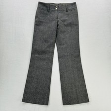 Dolce & Gabbana Pants Womens 38 Gray Herringbone Wool Cashmere Dress Italy Lined