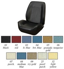 1967-68 Camaro - Sport Ii Front Bucket Seat Std Uphostery - Black