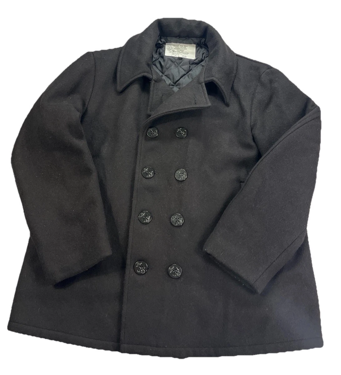 Vintage Navy Pea Coat In Men's Coats & Jackets for sale | eBay