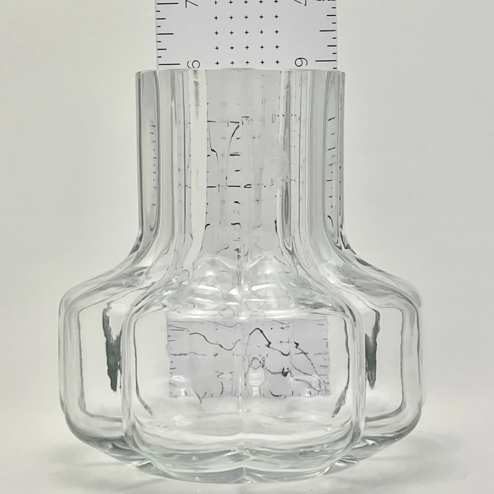 Jarrón - Vidrio transparente contemporáneo de 6" de espesor - Ashland Foto 3 de 4