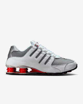 Nike Shox NZ Shoes Sport Red Cool Grey Metallic Silver Men's