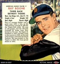 1955 Red Man #1 Ray Boone No Tab Tigers 3 - VG