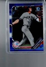 2019 Bowman Draft #BDC-82 Jake Sanford Chrome Blue Refractor #/150