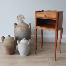 Pretty Vintage French Single Drawer Side Table / Bedside Cabinet