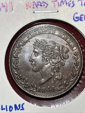 1841 Hard Times Token “Millions For Defence Not One Cent For Tribute”gem Br Unc