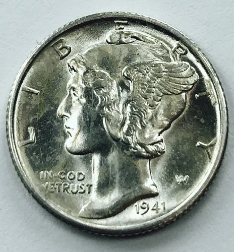 *1941 W MERCURY DIME* *GEM BU++* *FSB* NR #P2403