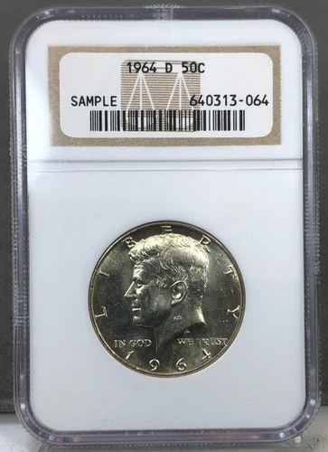 1964-D U.S. 50c Kennedy Half Dollar NGC Sample Slab