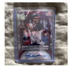 Topps 2025 Tribute Autographs Dylan Crews RC Auto Purple /50 Nationals TA-DC