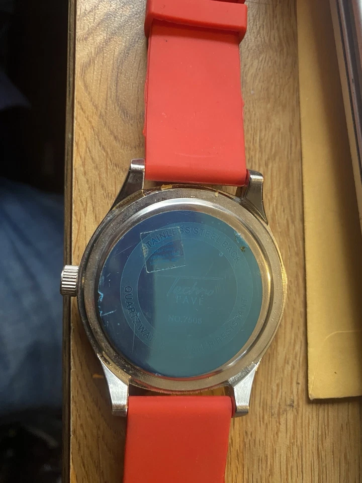 Reloj Techno Pave WR 8344 S para hombre Hip Hop Iced Out Bling diamantes - dorado/negro Foto 3 de 4