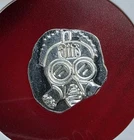 Black Hand Bullion GAS MASK - 5 Gram .999 Fine Silver Hand Poured Bar Ingot