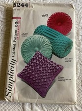 Vintage lata 1960-te Prostota Wzór 5244 Poduszki wymazane NIECIĘTE