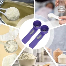 Multi Purpose Scoop With Built In Funnel, Multifunctional Powder Sliding Spoon