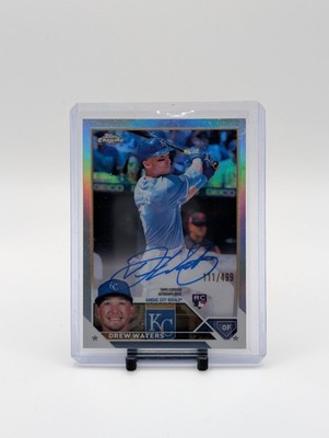 Drew Waters 2023 Topps Chrome Refractor Auto RC /499 #AC-DW Royals