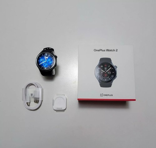 OnePlus Watch 2 Smartwatch AMOLED GPS Cardio IP68 WearOS Google Acciaio Nero - Picture 1 of 5