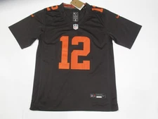 Shedeur Sanders #12 Cleveland Browns OnField Men's Game Jersey Alternate