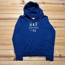 Vintage Y2K Abercrombie  Fitch A F New York Est 92 Embroidered Hoodie - Large