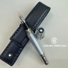 AUCTION Montblanc Victor Hugo Writers Edition Fountain Pen Silver Barley Set — photo 1