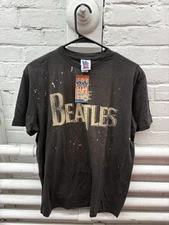 The Beatles Shirt Mens Medium Junk Food Band Graphic Popcorn Splatter 2010 USA