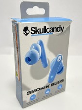 Skullcandy Smokin' Buds Bluetooth Wireless Earbuds IPX4 20Hr Preppy Blue