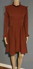Hailey Lyn Womens Knit Dress M Petite Long Sleeve Sweater Flare 
