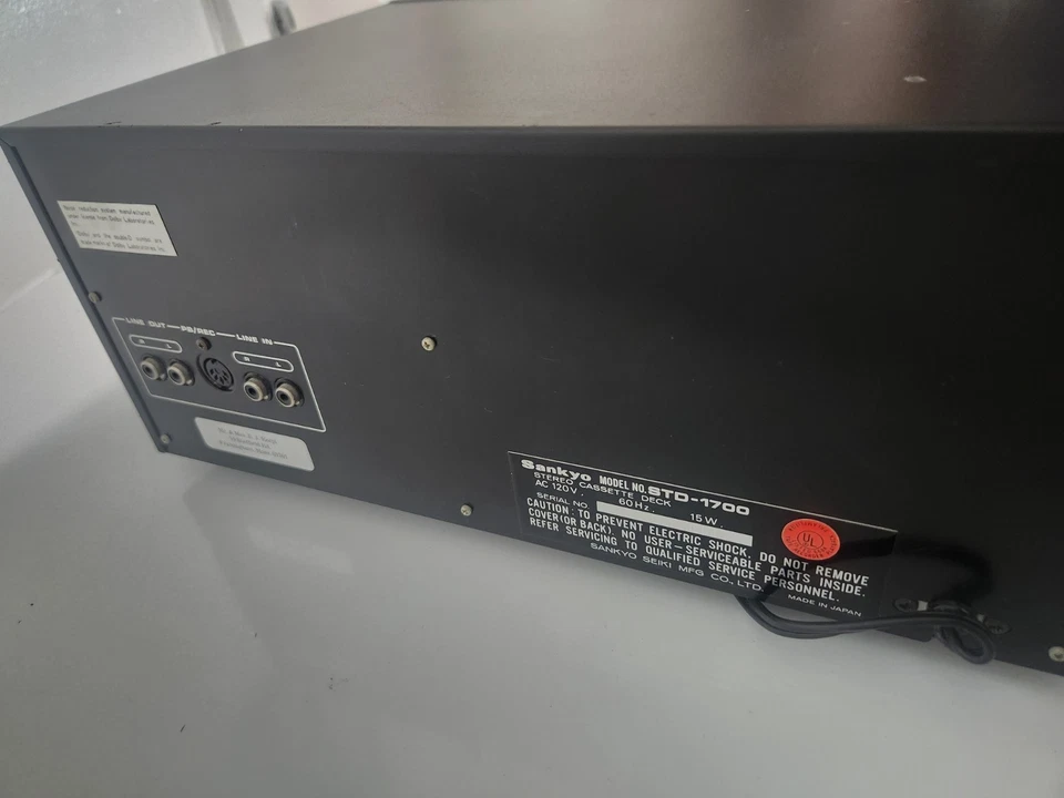 Sankyo STD-1700 Estéreo Cassette Tape Deck Sistema Dolby De Colección Años 80 - PROBADO - Foto 3 de 3