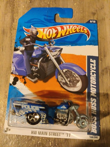 Hot Wheels #168 HW Main Street '11 2011 8/10 BOSS HOSS motocicleta variación azul - Imagen 1 de 8