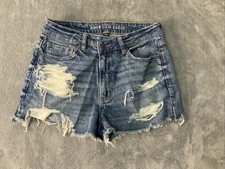 American Eagle Mom Short Size 6 Comfort Stretch Waist Hi Rise Distressed Raw nwt