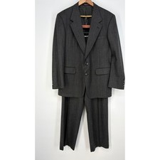 Evan-Picone Mens Grey Glen Plaid 100 Pure Wool 2-Piece Suit USA Vintage 42 Reg