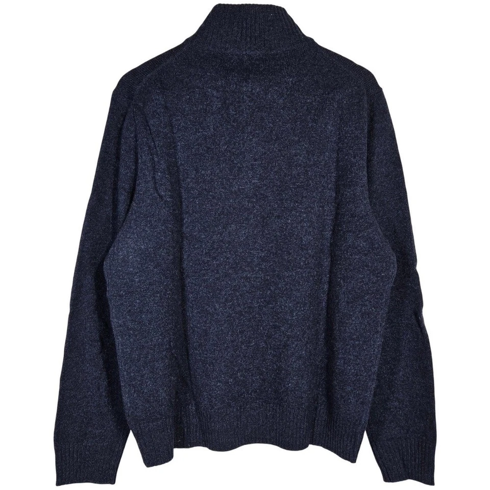 J. Crew Marled rugged merino wool-blend half-zip sweater Marled Indigo L NWT - Image 2 of 4