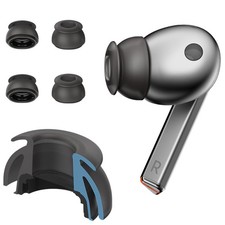 Premium Multi-Flange Eartips for Galaxy Buds3 Pro Black, X-Small, Black