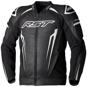 RST Motorbike Motorcycle Tractech Evo 5 Ce Leather Jacket Black / White / Black